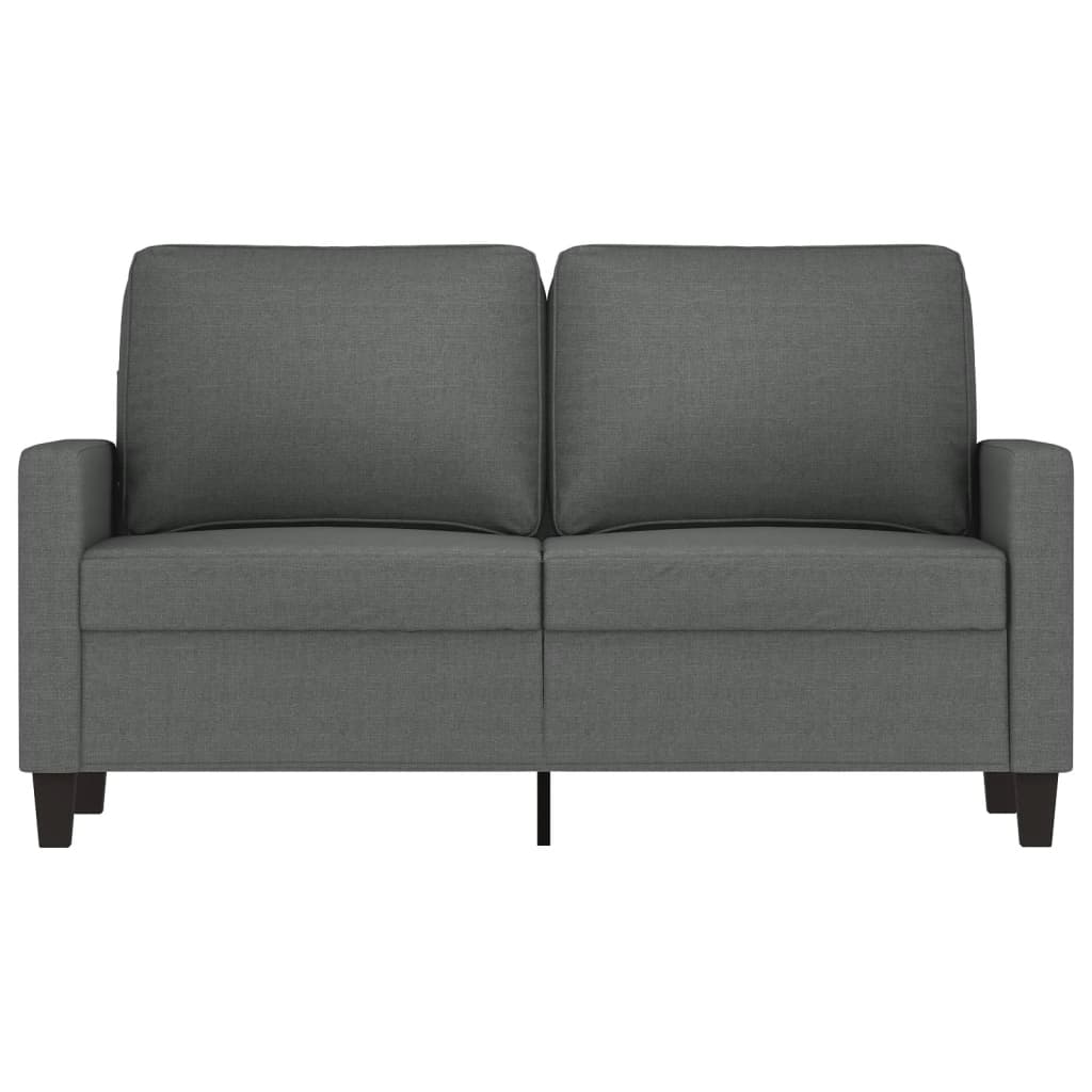 2-Seater Sofa Dark Grey 120 cm Fabric