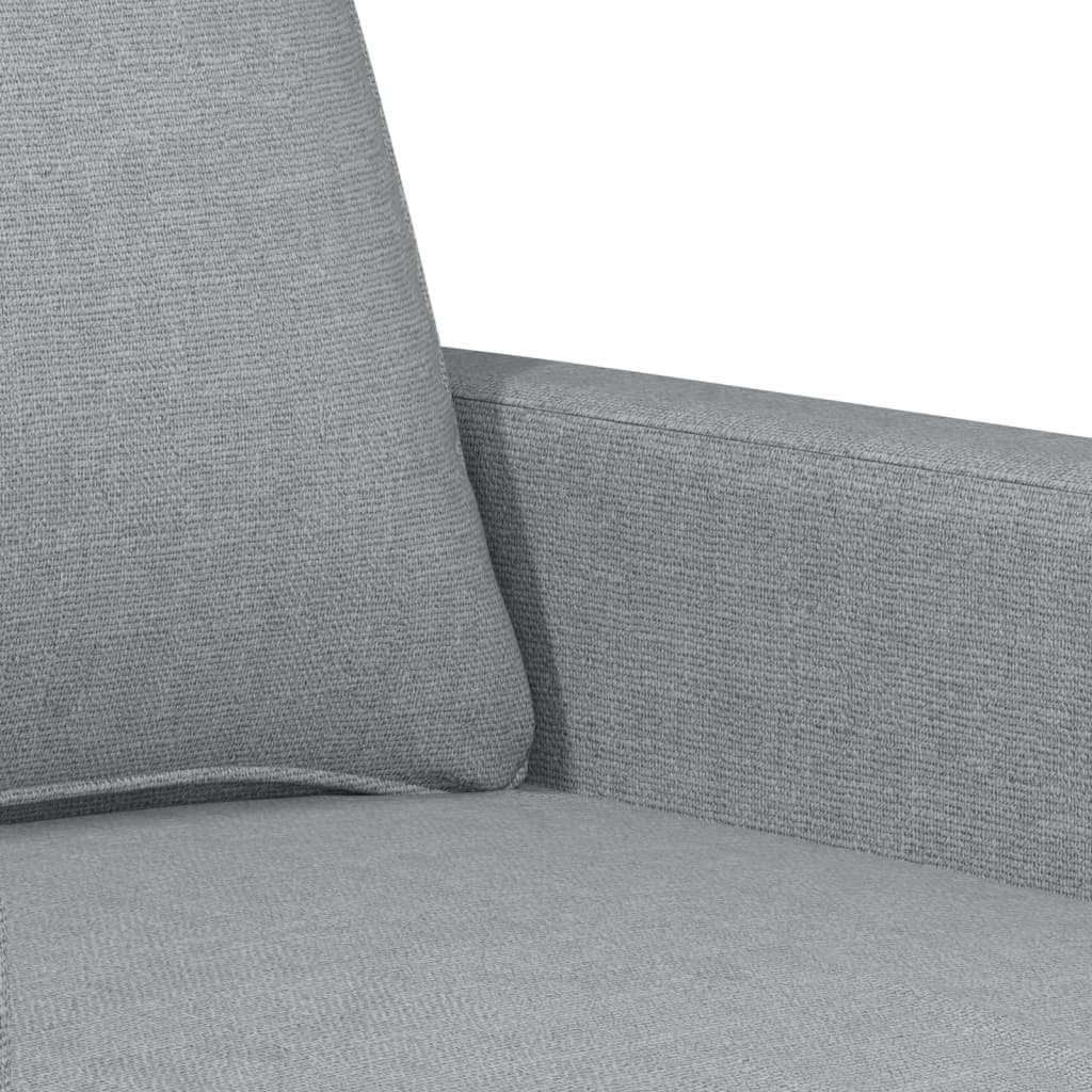 3-Seater Sofa Light Grey 180 cm Fabric