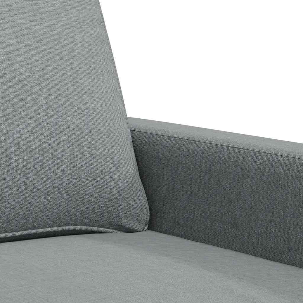 3-Seater Sofa Light Grey 180 cm Fabric