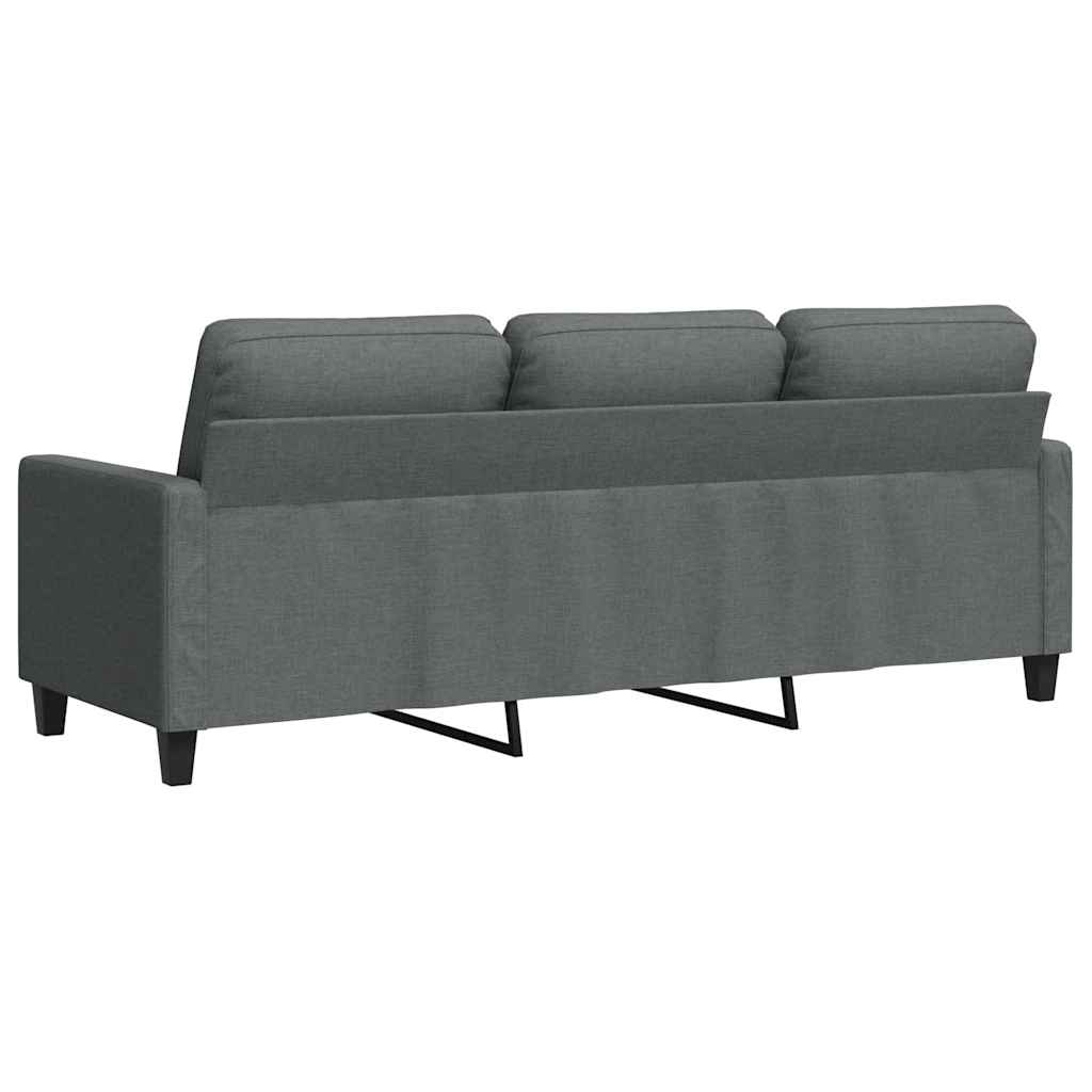 3-Seater Sofa Dark Grey 180 cm Fabric
