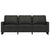 3-Seater Sofa Black 180 cm Fabric