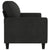 3-Seater Sofa Black 180 cm Fabric