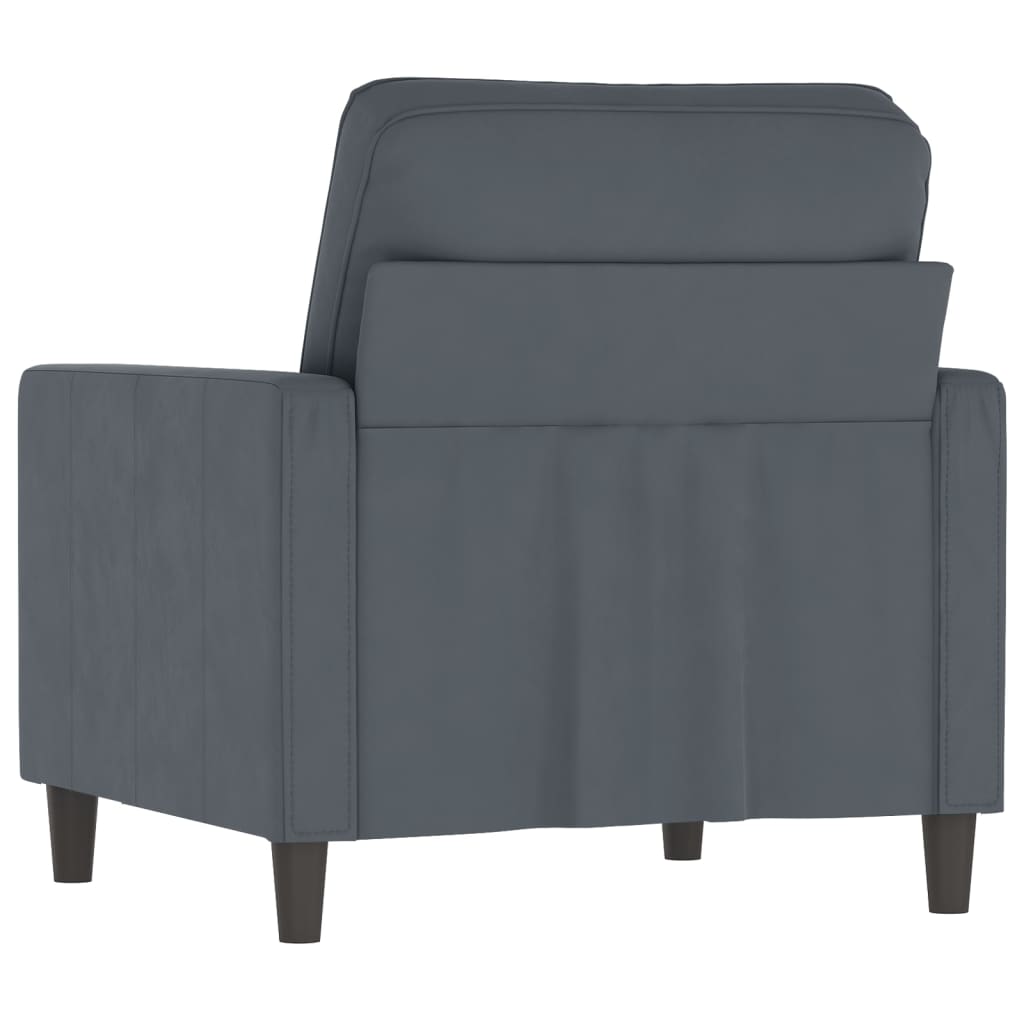 Sofa Chair Dark Grey 60 cm Velvet