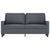 2-Seater Sofa Dark Grey 140 cm Velvet