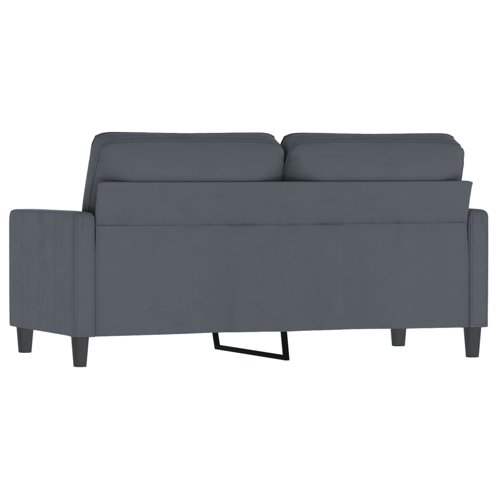 2-Seater Sofa Dark Grey 140 cm Velvet