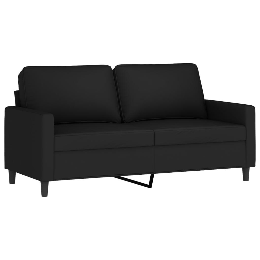 2-Seater Sofa Black 140 cm Velvet
