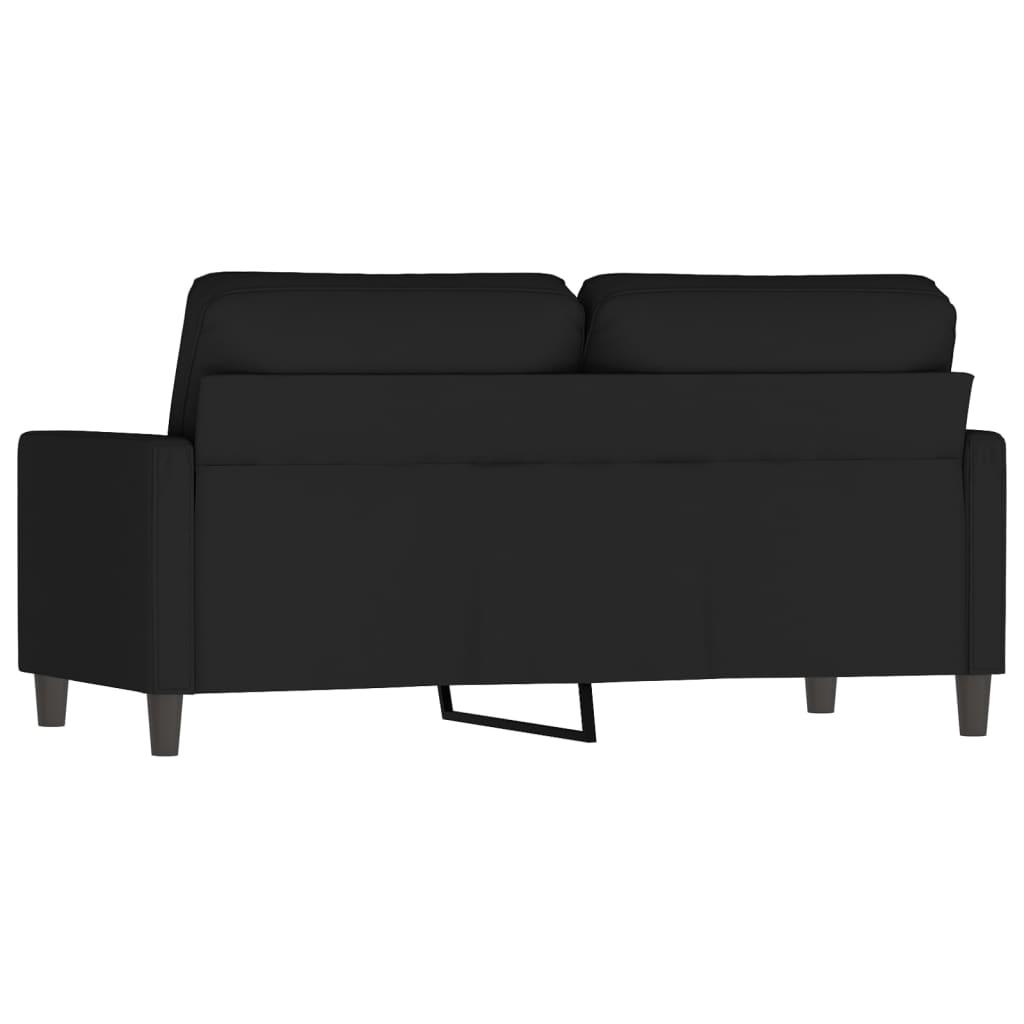 2-Seater Sofa Black 140 cm Velvet