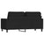 2-Seater Sofa Black 140 cm Velvet