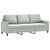 3-Seater Sofa Light Grey 180 cm Velvet