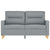 2-Seater Sofa Light Grey 120 cm Fabric