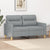 2-Seater Sofa Light Grey 120 cm Fabric