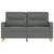 2-Seater Sofa Dark Grey 120 cm Fabric