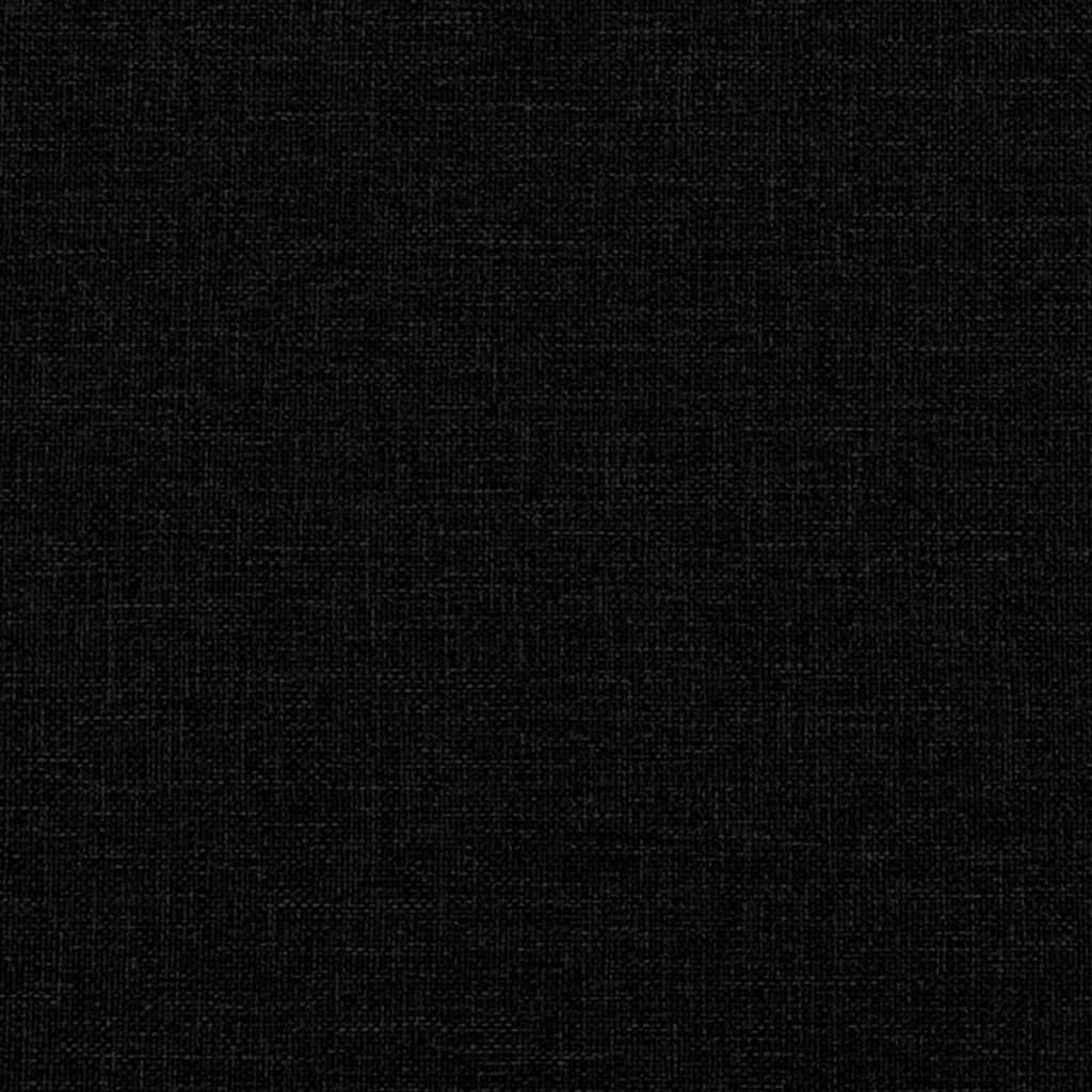 2-Seater Sofa Black 120 cm Fabric