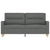 2-Seater Sofa Dark Grey 140 cm Fabric