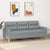 3-Seater Sofa Light Grey 180 cm Fabric
