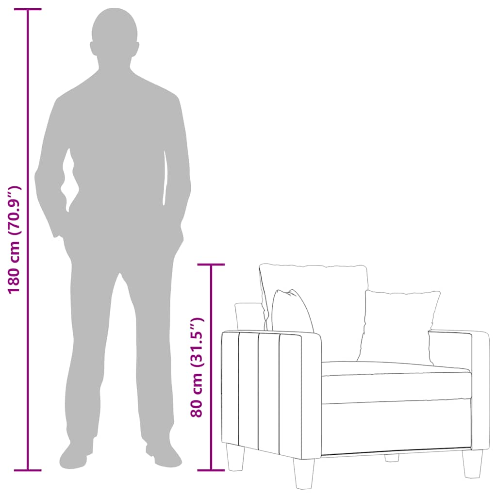 Sofa Chair Black 60 cm Fabric