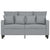 2-Seater Sofa Light Grey 120 cm Fabric