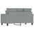 2-Seater Sofa Light Grey 120 cm Fabric