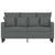 2-Seater Sofa Dark Grey 120 cm Fabric