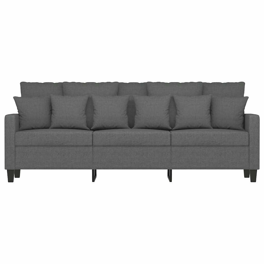 3-Seater Sofa Dark Grey 180 cm Fabric