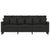 3-Seater Sofa Black 180 cm Fabric