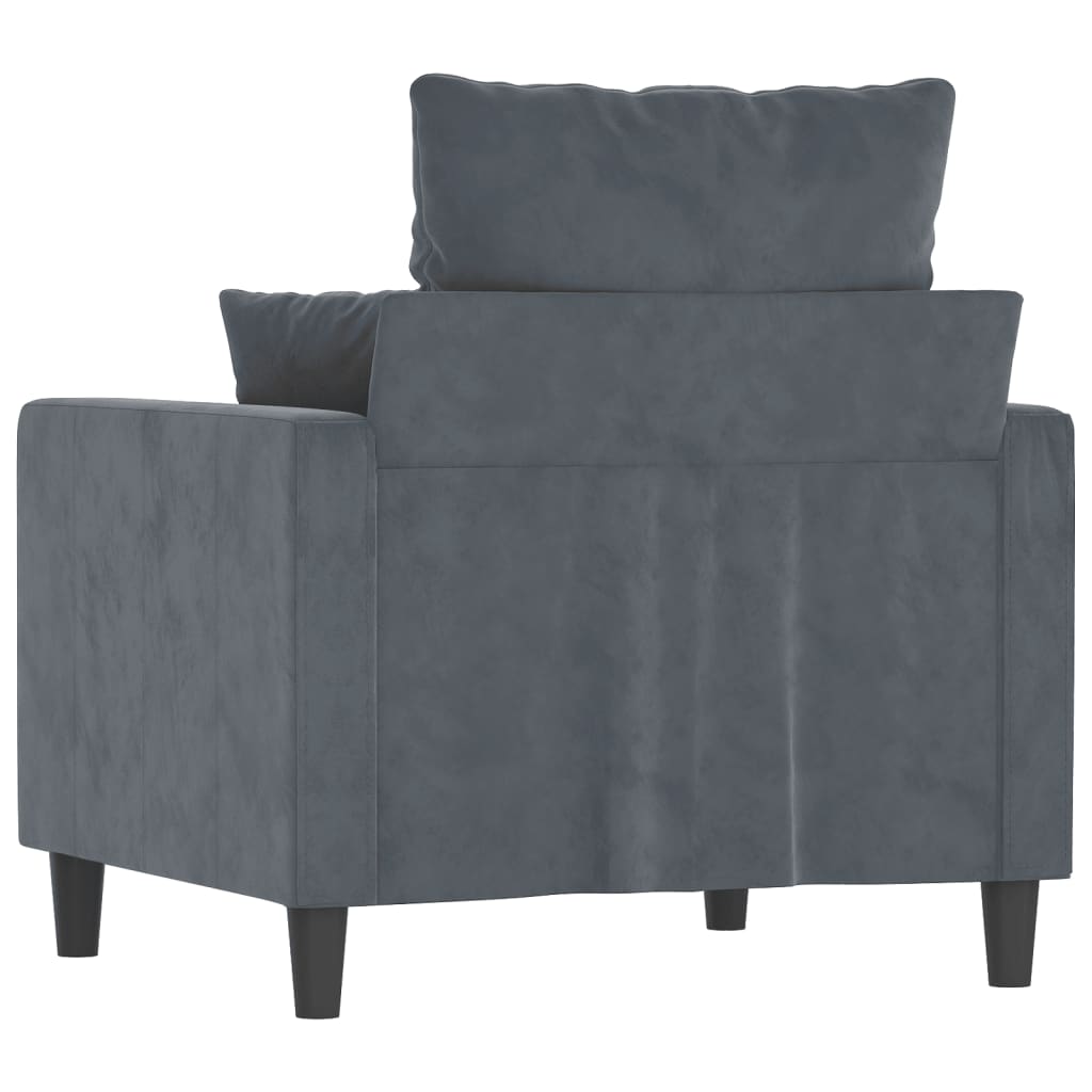 Sofa Chair Dark Grey 60 cm Velvet