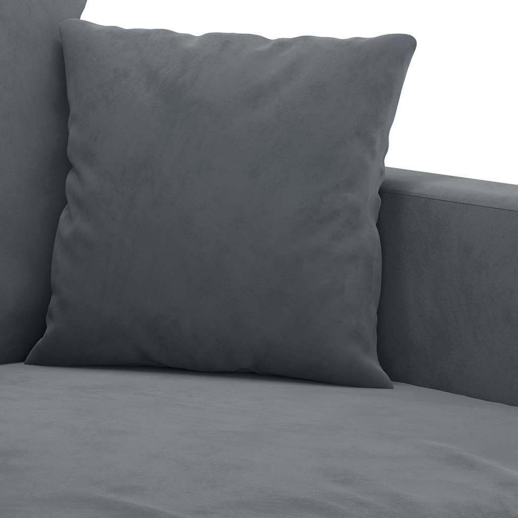 2-Seater Sofa Dark Grey 120 cm Velvet
