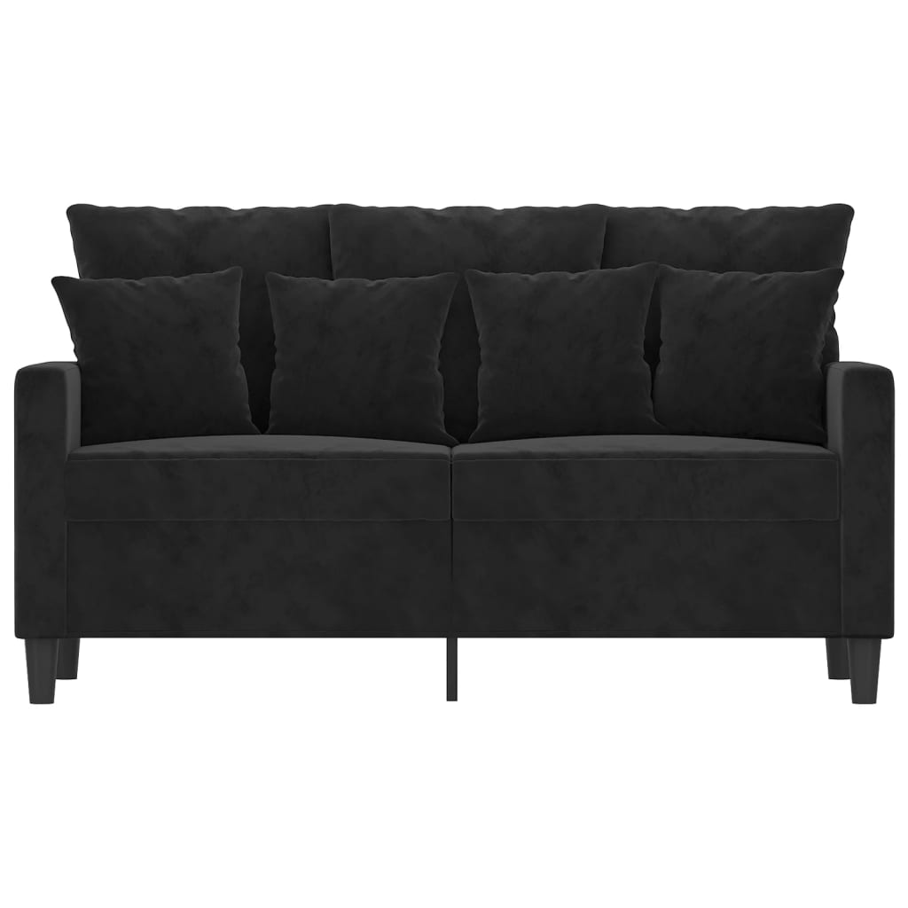 2-Seater Sofa Black 120 cm Velvet