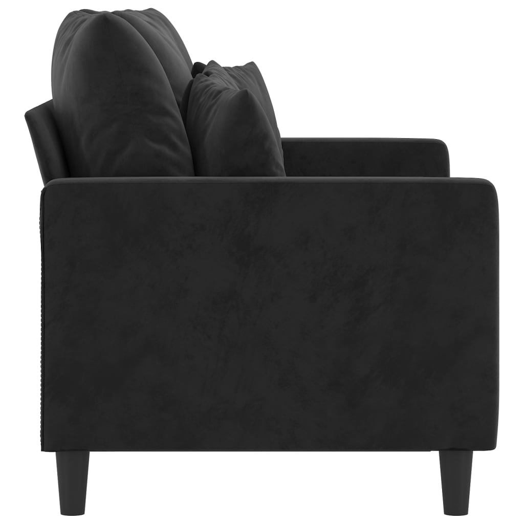 2-Seater Sofa Black 120 cm Velvet