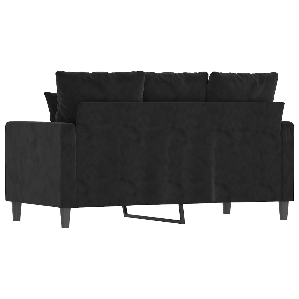 2-Seater Sofa Black 120 cm Velvet