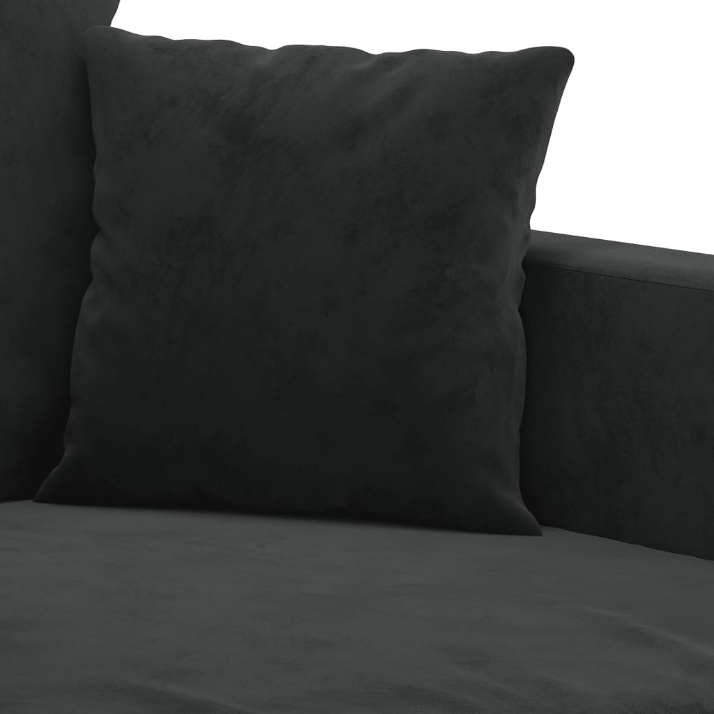 2-Seater Sofa Black 140 cm Velvet