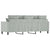 3-Seater Sofa Light Grey 180 cm Velvet