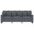 3-Seater Sofa Dark Grey 180 cm Velvet