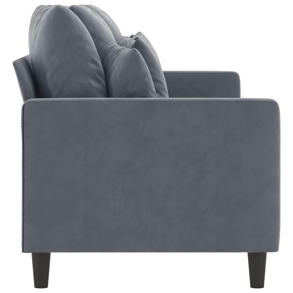 3-Seater Sofa Dark Grey 180 cm Velvet