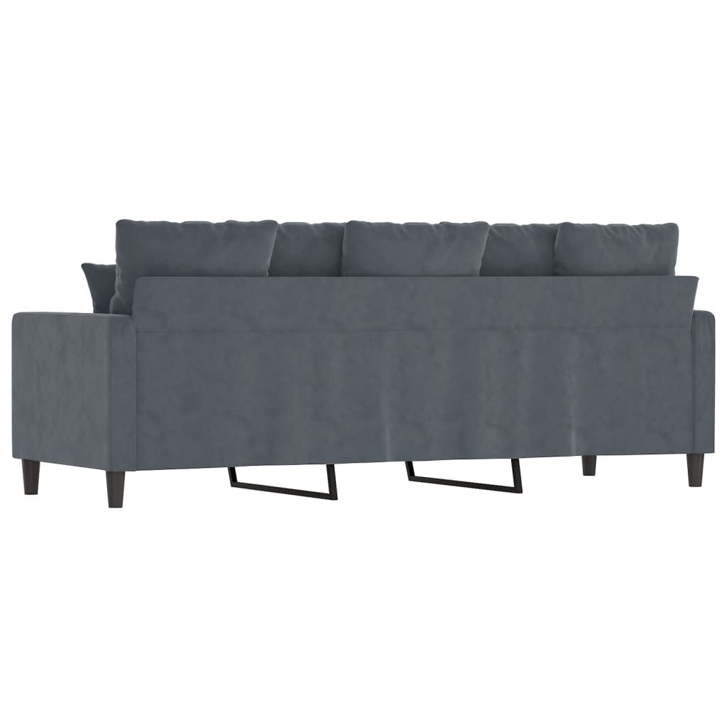 3-Seater Sofa Dark Grey 180 cm Velvet