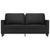 2-Seater Sofa Black 140 cm Faux Leather