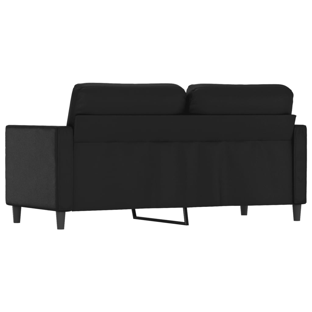 2-Seater Sofa Black 140 cm Faux Leather