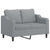 2-Seater Sofa Light Grey 120 cm Fabric