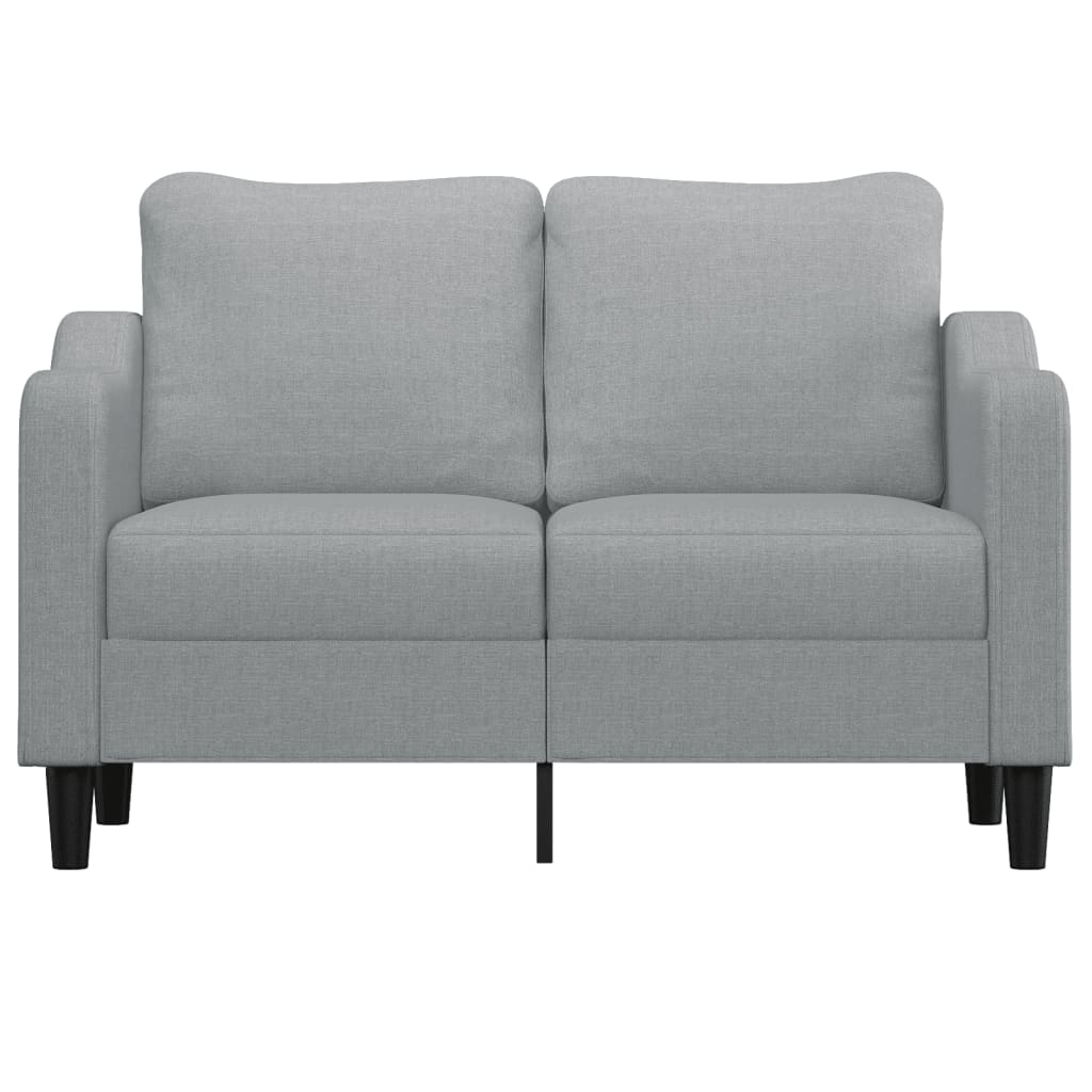 2-Seater Sofa Light Grey 120 cm Fabric