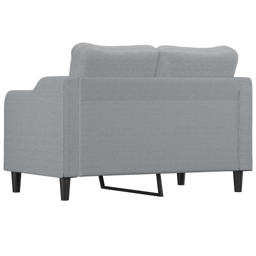 2-Seater Sofa Light Grey 120 cm Fabric