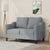 2-Seater Sofa Light Grey 120 cm Fabric