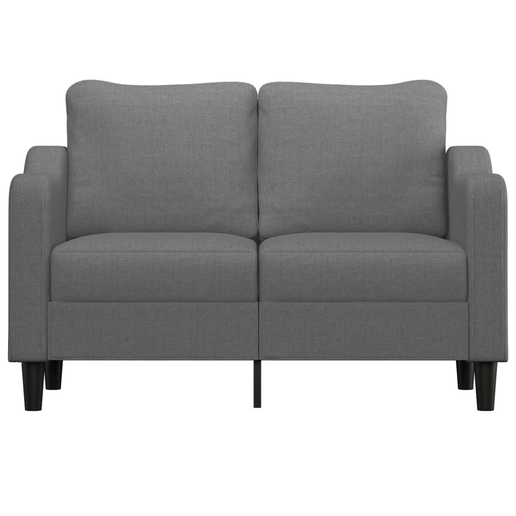 2-Seater Sofa Dark Grey 120 cm Fabric