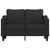 2-Seater Sofa Black 120 cm Fabric