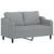2-Seater Sofa Light Grey 140 cm Fabric