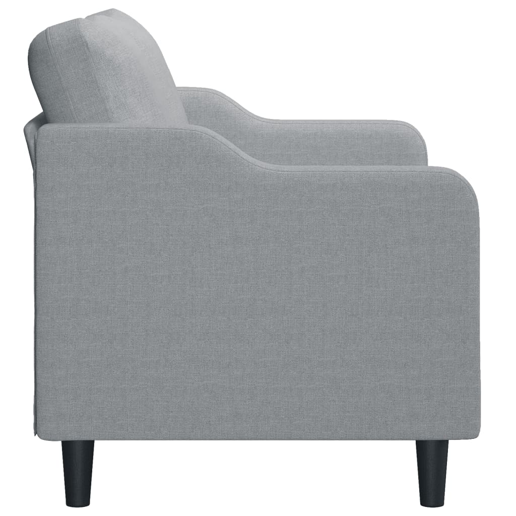 2-Seater Sofa Light Grey 140 cm Fabric