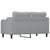 2-Seater Sofa Light Grey 140 cm Fabric
