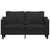 2-Seater Sofa Black 140 cm Fabric
