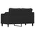 2-Seater Sofa Black 140 cm Fabric