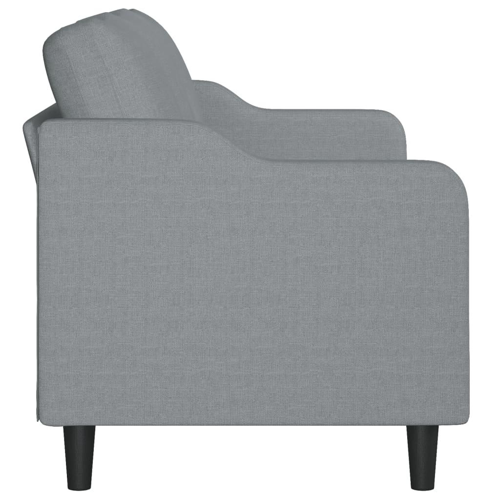 3-Seater Sofa Light Grey 180 cm Fabric