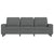 3-Seater Sofa Dark Grey 180 cm Fabric